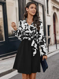 Solene - Women's Chic Fashion Dress with Tie Waist