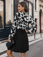 Solene - Women's Chic Fashion Dress with Tie Waist