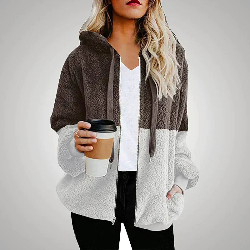 Sutton - Women's Cosy Two-Tone Fleece Hoodie