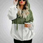 Sutton - Women's Cosy Two-Tone Fleece Hoodie