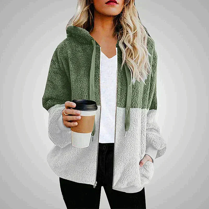 Sutton - Women's Cosy Two-Tone Fleece Hoodie