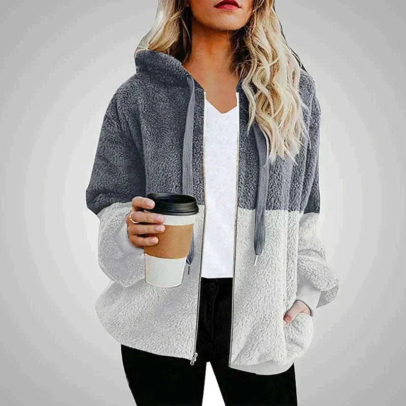 Sutton - Women's Cosy Two-Tone Fleece Hoodie