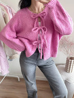 Sylvie - Women's Bow-Detail Knit Cardigan