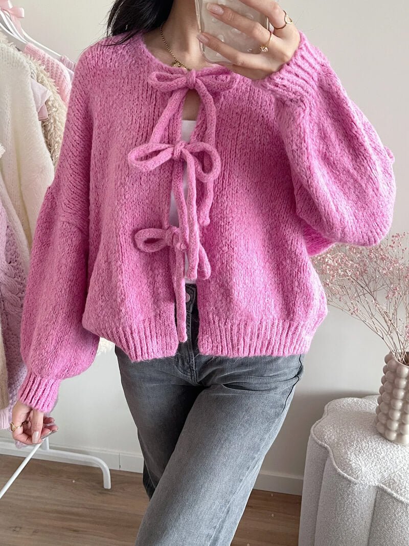 Sylvie | Women's Bow-Detail Knit Cardigan