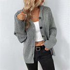 Talia - Women's Casual Knitted Cardigan with Hood
