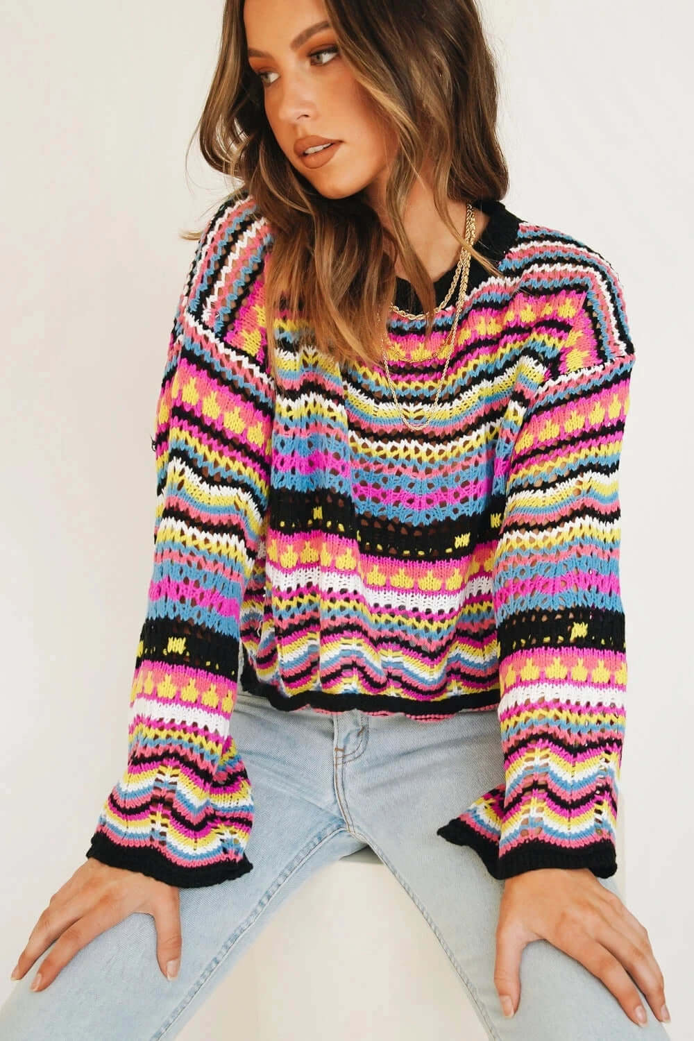 Tamsin - Women's Colourful Knitted Jumper
