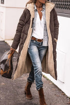 Tamsin - Women's Cosy Faux Shearling Lined Puffer Coat