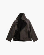 Tamsin - Women's Double-Breasted Faux Leather Jacket