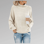 Tavia - Women's Cosy Knitted Polo Neck Jumper
