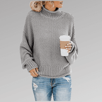 Tavia - Women's Cosy Knitted Polo Neck Jumper
