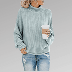 Tavia - Women's Cosy Knitted Polo Neck Jumper