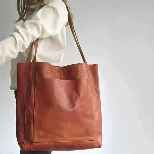 Tessa - Women's Classic Faux Leather Tote Satchel
