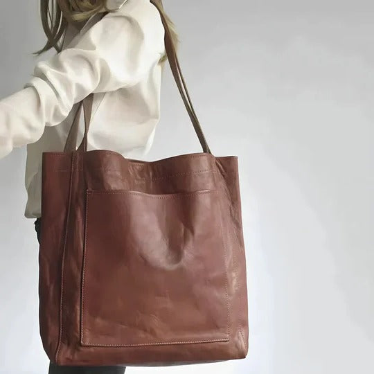 Tessa - Women's Classic Faux Leather Tote Satchel