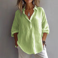 Thalia - Women's Casual Button-Down Linen Shirt