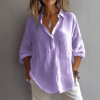 Thalia - Women's Casual Button-Down Linen Shirt