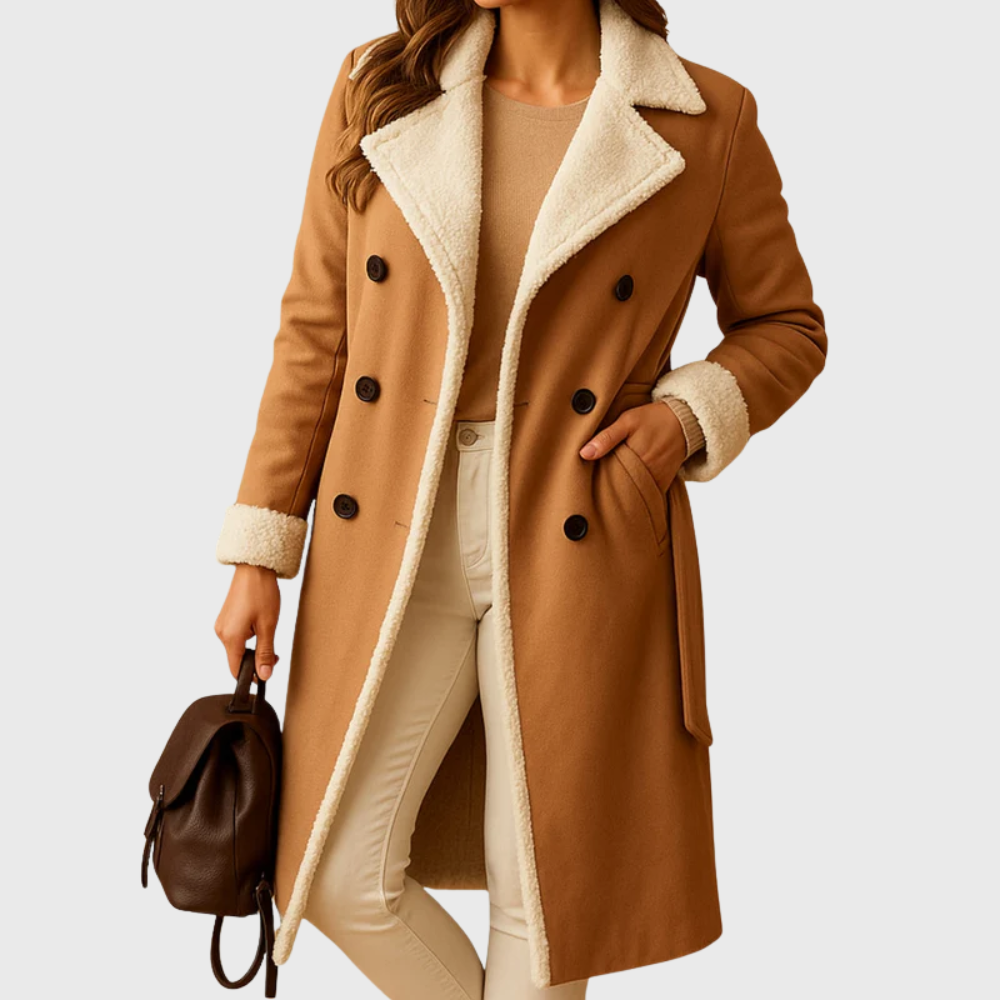 Thalia - Women's Chic Double-Breasted Trench Coat