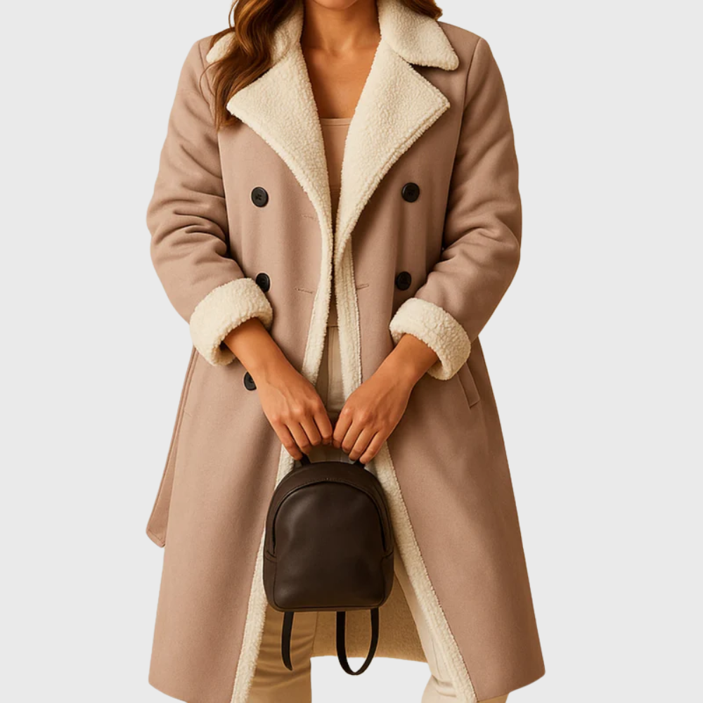 Thalia - Women's Chic Double-Breasted Trench Coat