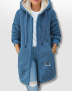 Thea - Women's Cosy Fleece Hoodie with Sherpa Lining