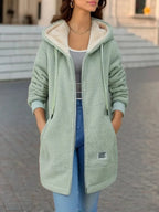 Thea - Women's Cosy Fleece Hoodie with Sherpa Lining