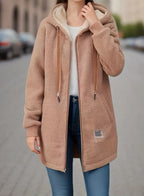 Thea - Women's Cosy Fleece Hoodie with Sherpa Lining