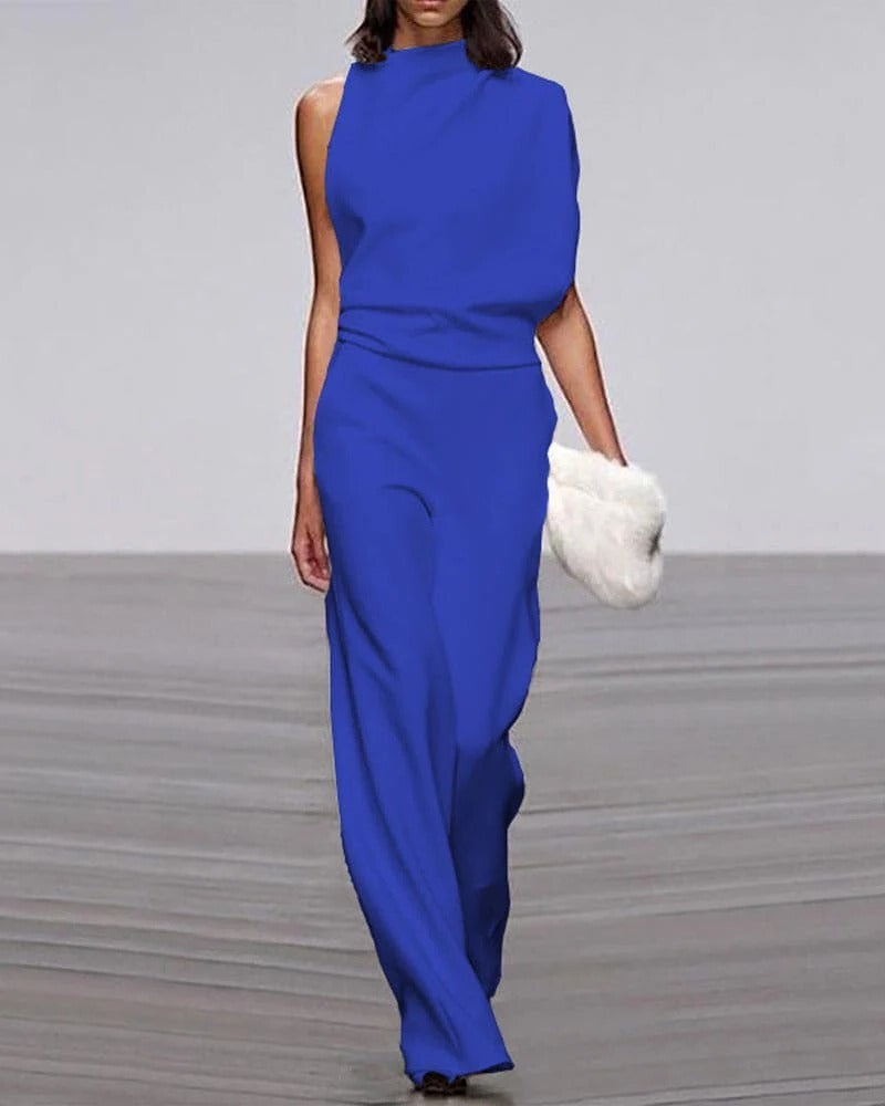 Vivienne - Women's One-Shoulder Elegant Jumpsuit