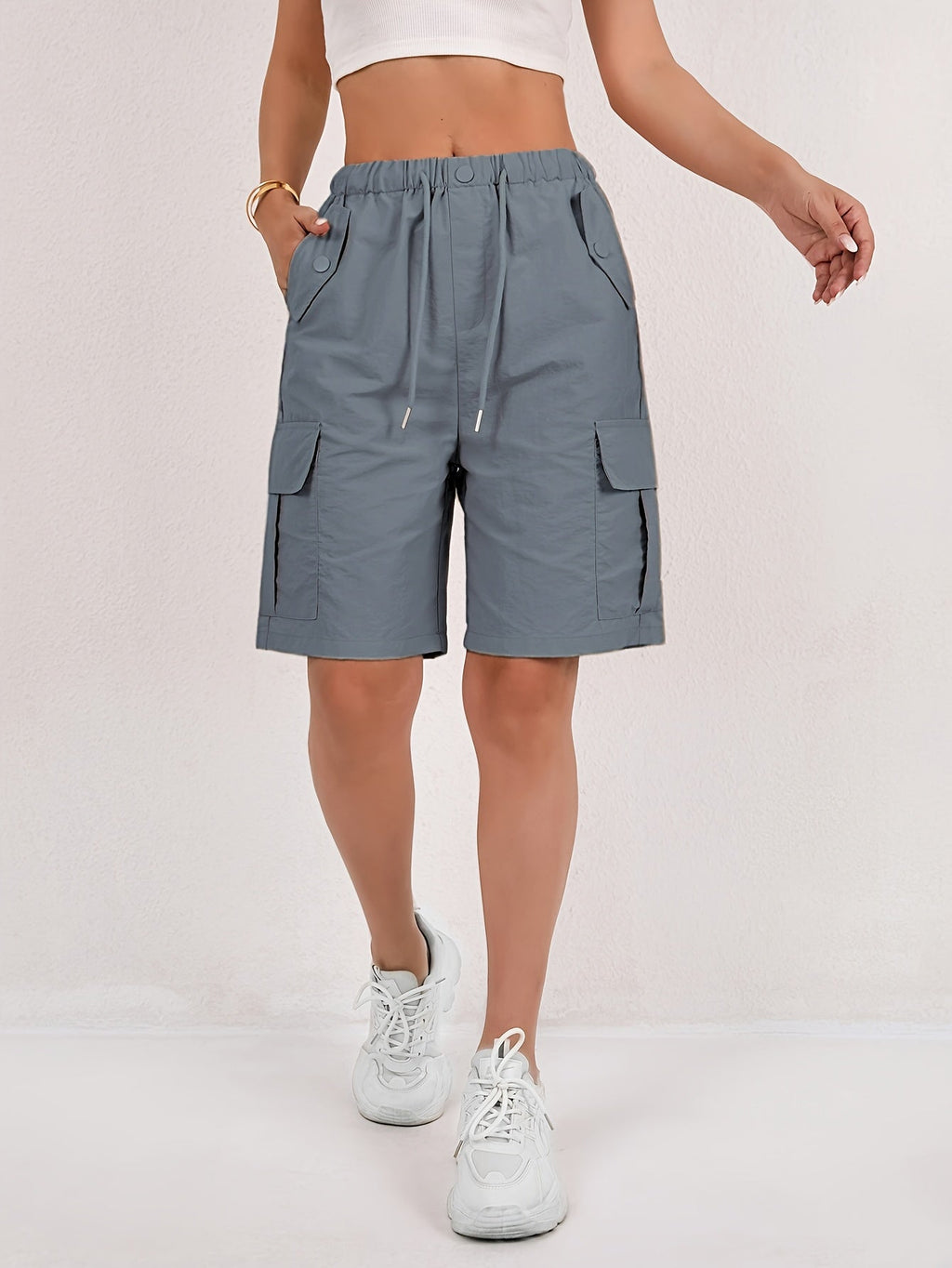 Zaina - Women's Cargo Shorts with Pocket Detail