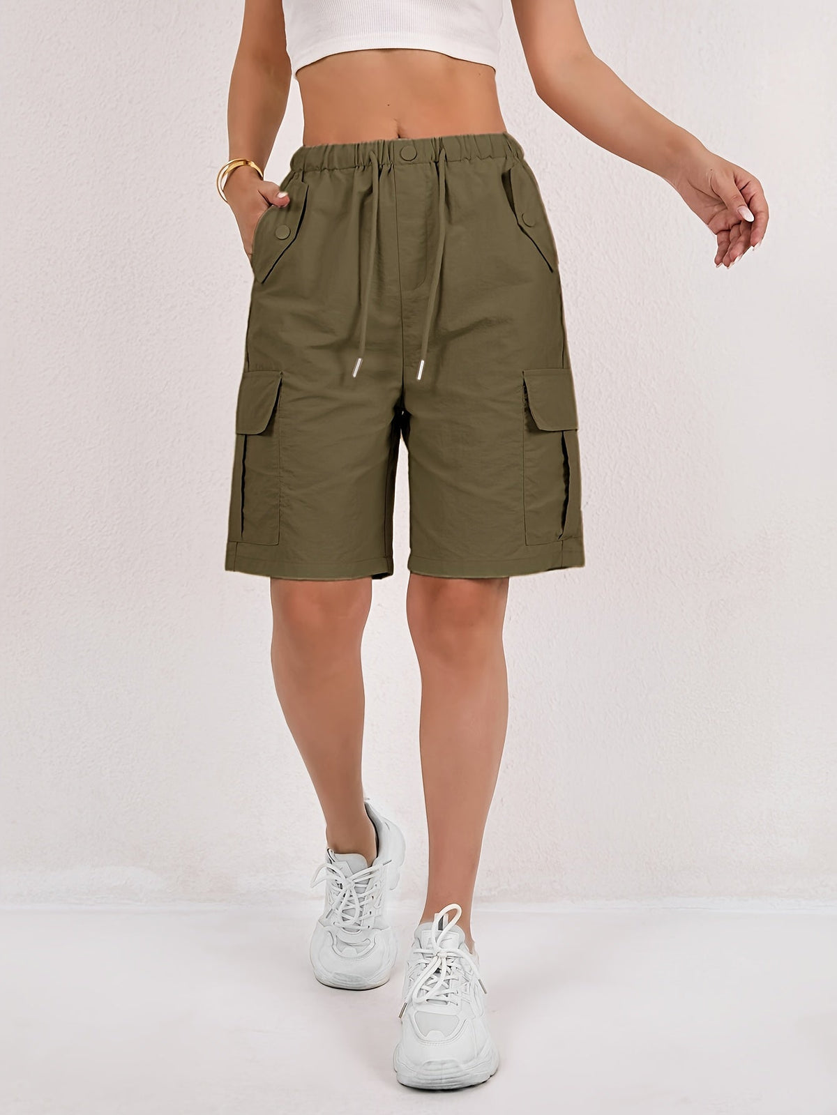 Zaina - Women's Cargo Shorts with Pocket Detail