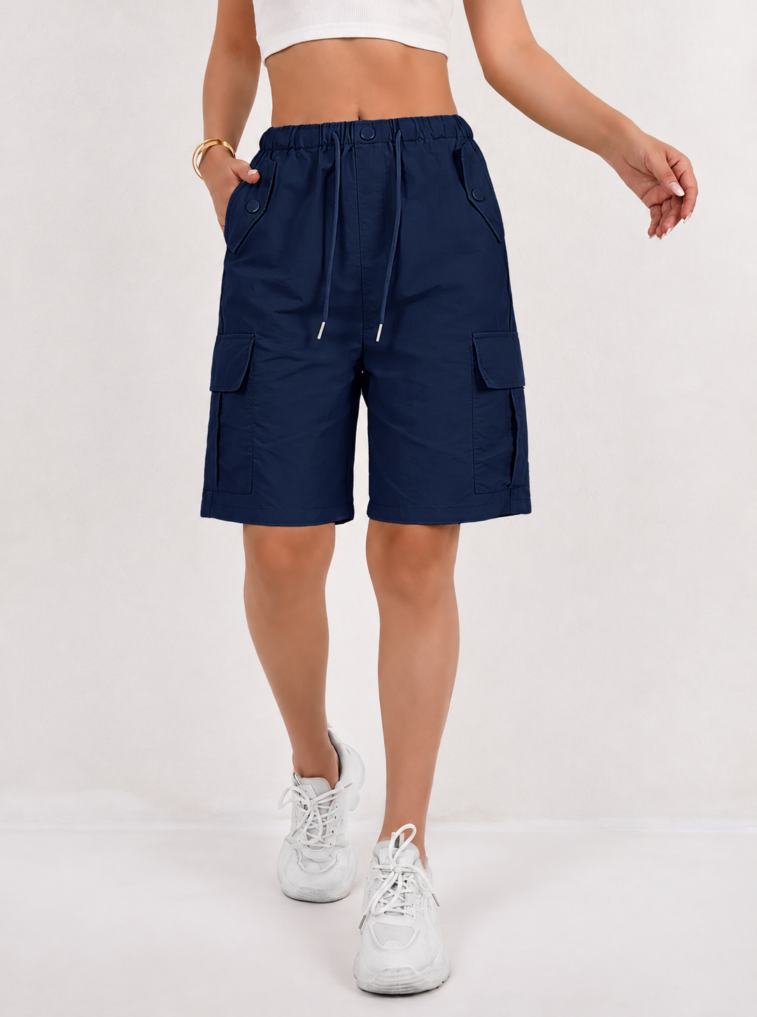 Zaina - Women's Cargo Shorts with Pocket Detail