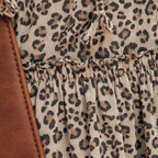 Zaria - Women's Leopard Print Mini Dress with Long Sleeves