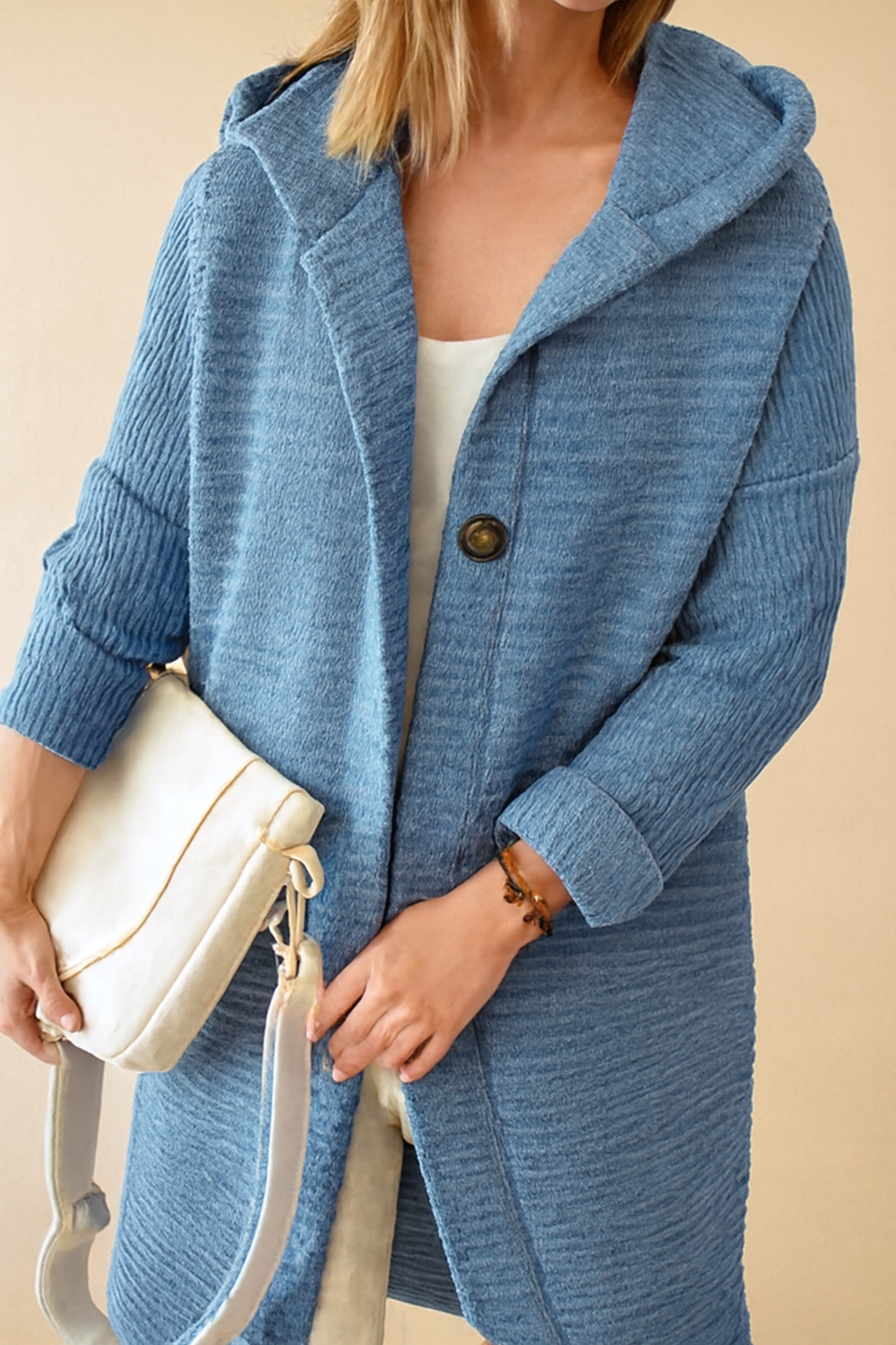 Zephyra - Women's Cosy Knitted Cardigan with Hood