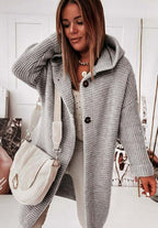 Zephyra - Women's Cosy Knitted Cardigan with Hood